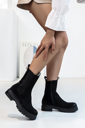 botine damă ALOMENDA BLACK