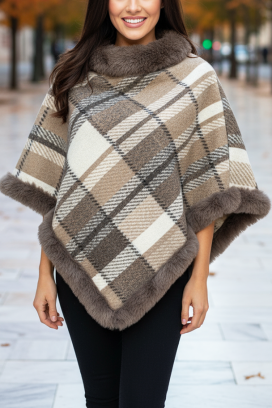 poncho PLOVELZA BROWN