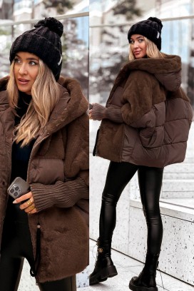 geacă GLOREDA BROWN