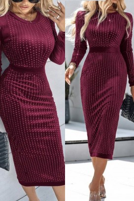 rochie GLAMENZA BORDO