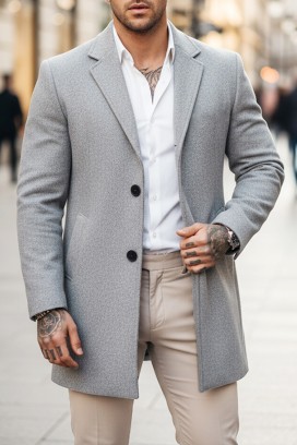 palton bărbați DERKEDO GREY