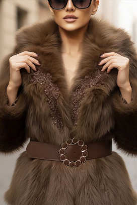 palton MEMELONDA BROWN