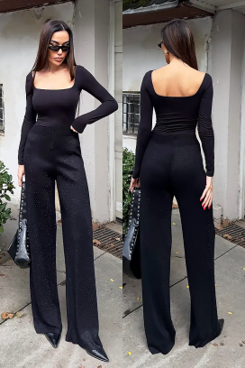 pantaloni DAVERDA BLACK