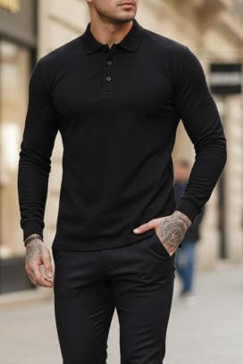 bluză bărbați LEROJO BLACK