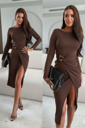 rochie FLONERGA BROWN