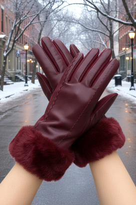 mănuși damă POLIARZA BORDO