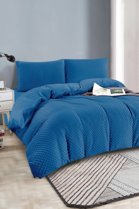 lenjerie de pat SLOVERZY BLUE 160x200 cm bumbac 3 piese