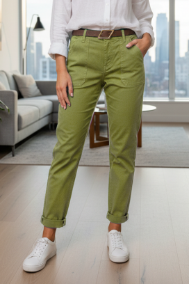 pantaloni JOVELZA OLIVE