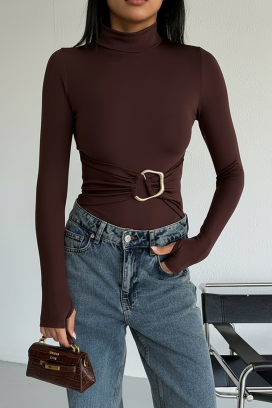 body - bluză TEMINSA BROWN