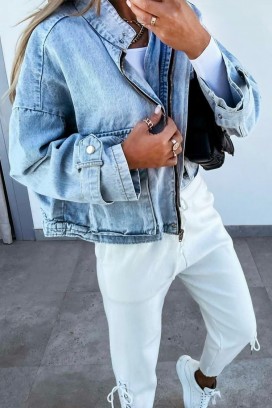 geacă de blugi TANVELZA BLUE