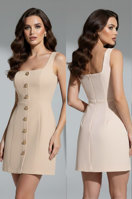 rochie KREVOLDA BEIGE
