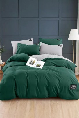 lenjerie de pat TRENILMY GREEN 200x220 cm bumbac 3 piese