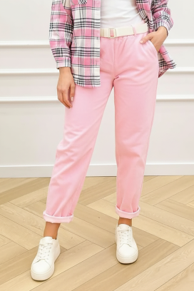 pantaloni PLOVENZINA PUDRA