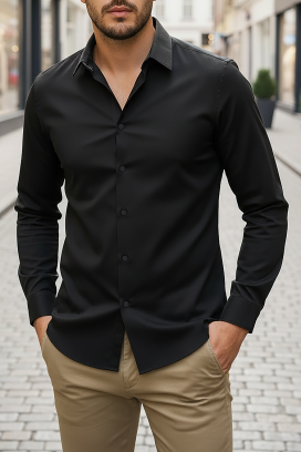 cămașă bărbați FERIZO BLACK