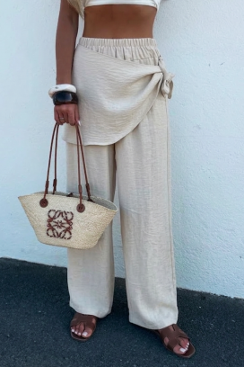 pantaloni DELICIA ECRU