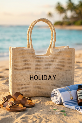 geantă de plajă HOLIANZA ECRU
