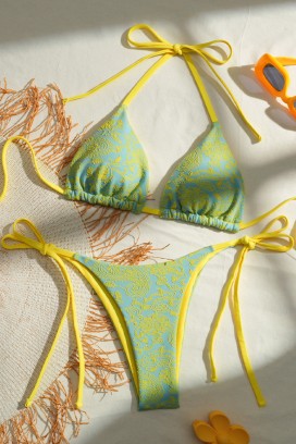 costum de baie HILNEGA YELLOW