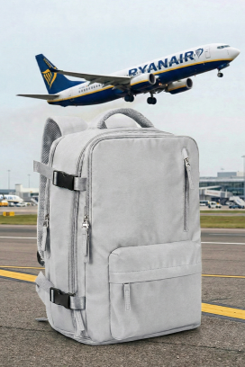 rucsac calatorie pentru bagaje de mana Ryanair ROLNEZA GREY