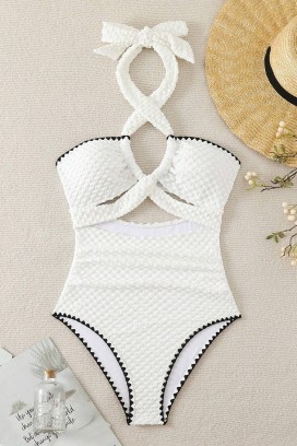 costum de baie întreg LIOHENA WHITE