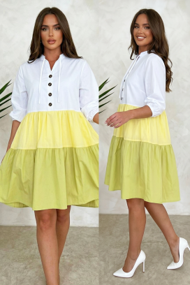 rochie scurtă de damă pentru vară cu croiala lejera VELRIZA GREEN