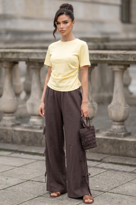 pantaloni de vară pentru femei cu legături atractive LEORA BROWN