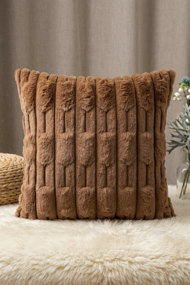 fată de pernă decorativă cu relief MARLENZA BROWN 40х40 cm