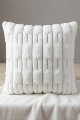 fată de pernă decorativă cu relief MARLENZA WHITE 40х40 cm