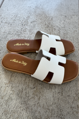 papuci de damă cu un design modern și simplu ROBUSTA WHITE